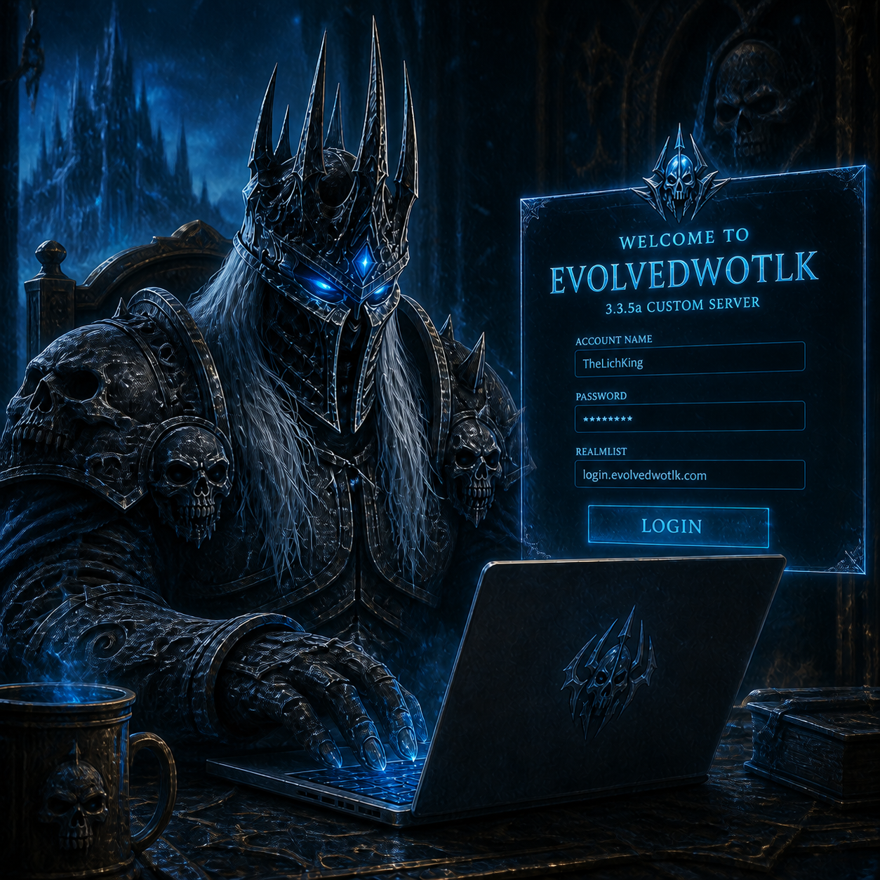 Wrath of the Lich King character scene for getting started